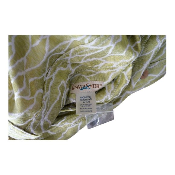 TravelSmith Women's Reversible Jacket Animal Print Pockets Sz Large Button Down - Picture 6 of 12